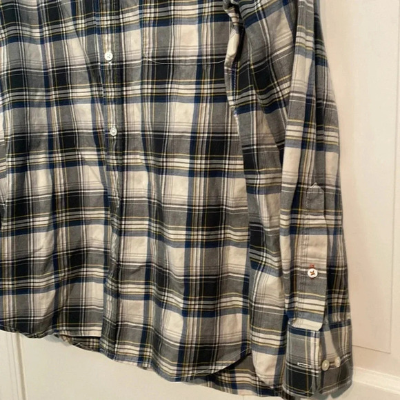 J. McLaughlin medium plaid men’s buttons down - great condition - blue/green - Picture 4 of 7